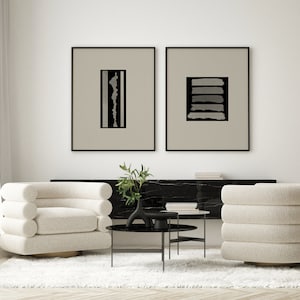 Wabi Sabi Art Prints Set: Japandi Greige Decor (Digital Download)