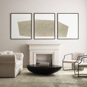BEIGE TRIPTYCH Printable Art, Minimalist Gallery Wall Set Of 3, Modern Neutral Wall Decor, Scandinavian Poster Set Instant Download