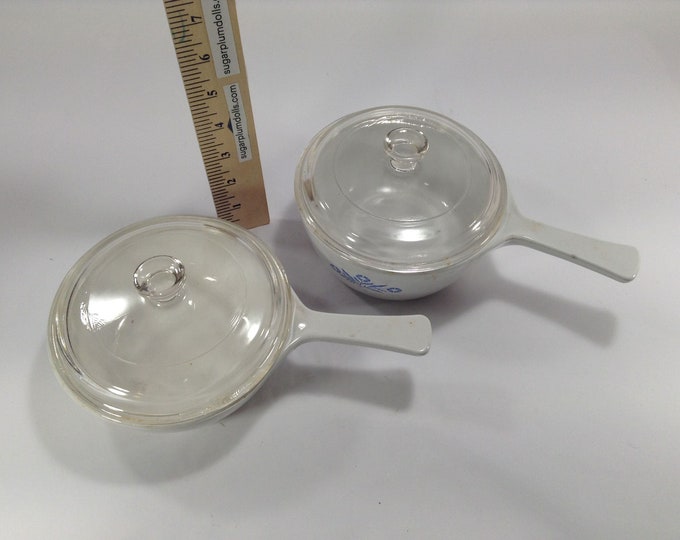 Vintage Pyrex Bowls With Lids and Handles Round Etsy