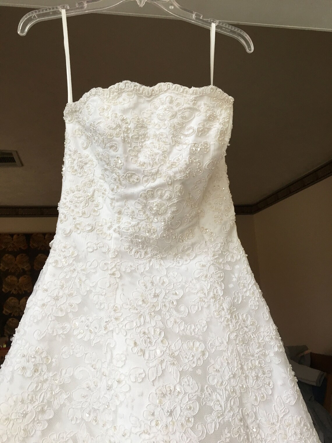 White Beaded Gown Feminine Wedding Dress Size 5 Etsy — free download