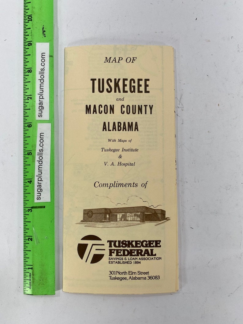 Map of Tuskegee and Macon County Alabama Etsy