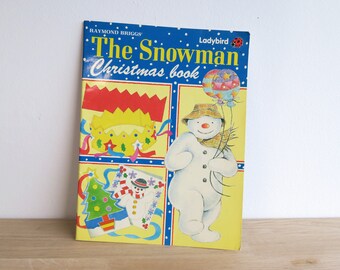 Raymond Briggs The Snowman, The Snowman Christmas Book, Vintage Ladybird Book, Children's Activity Book, Christmas Book