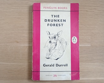 The Drunken Forest, Gerald Durrell, Vintage Penguin Paperback, 1950s Book, Non Fiction Book, Orange Penguin Book, Penguin Classics, 1964