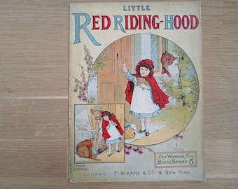 Little Red Riding Hood, 1900s Story Book, Antique Softcover Pamphlet, Antique Children's Story Book, F Warne & Co, The Wonder Toy Series 5