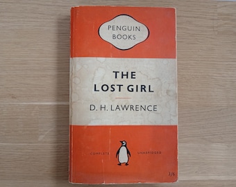 The Lost Girl, D H Lawrence, Vintage Penguin Book, Paperback Book, Orange Penguin Classics, Penguin Fiction, Mid Century Novel, Literature