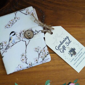 Gardening Gift, Kit, Set, Seed Packet Wallet, Notebook Holder, Gardener Diary, Garden Planner, Travel Journal, Cherry Blossoms