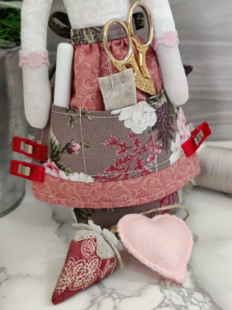 Tilda Doll Pincushion Sewing Caddy Dress Form Pincushion Etsy