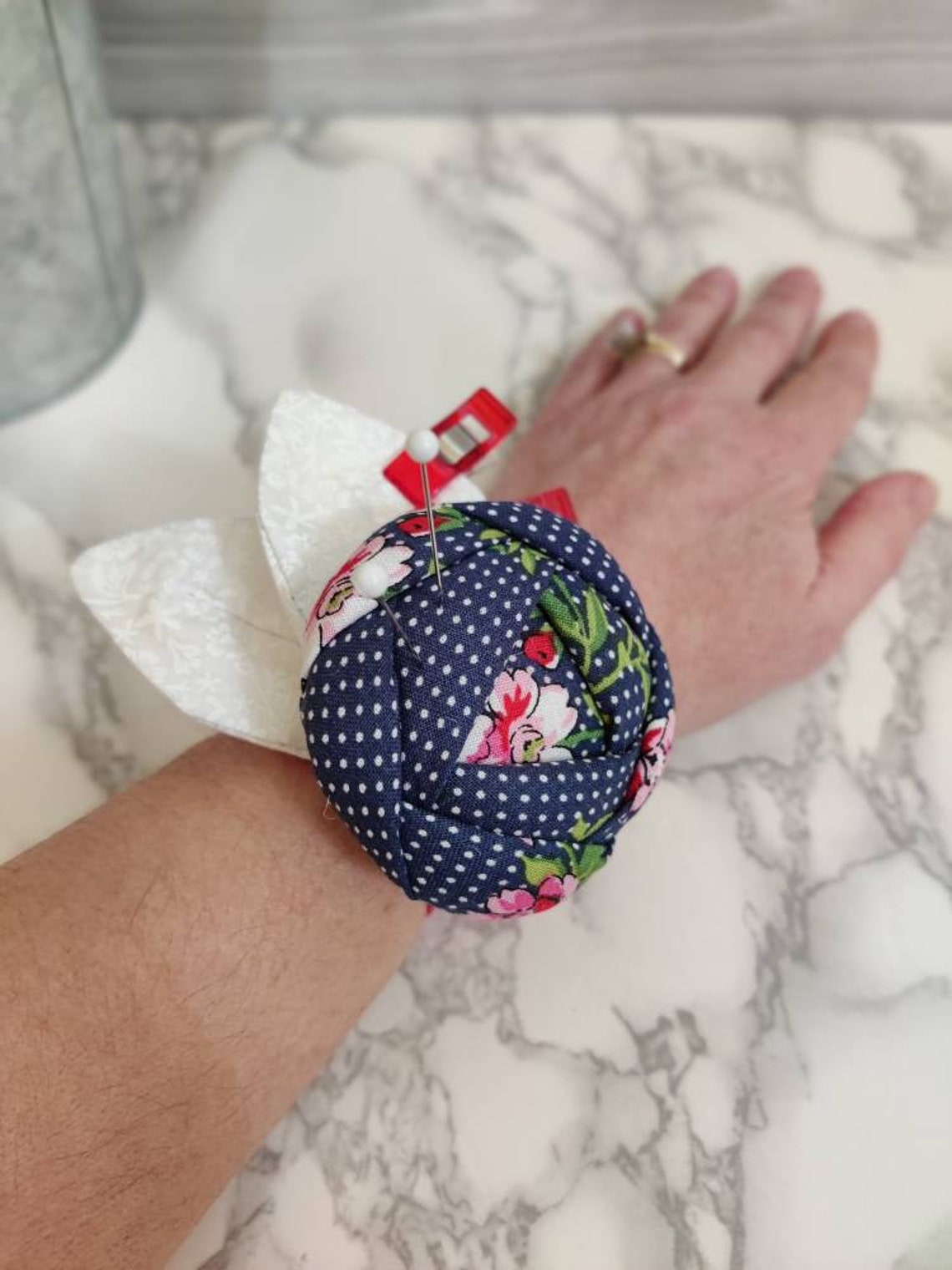 Wrist Pincushion Pin Cushion Pincushion Bracelet Pincushion Etsy