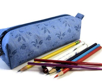 Pencil Case, Make up Brushes Case,  Cosmetic Bag, Purse Organizer, Zippered Pouch, Crochet Hook Holder
