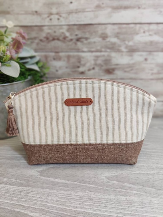 Large Size Curved Top Zipper Bag Cosmetic Pouch Makeup Bag Travel Bag Etsy