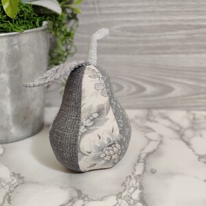 Pear Pincushion, Ornament, Bowl Filler, Fruit Decor, Needle Sharpener, Pin Cushion, Sewing Gift, Holiday Gift, Crushed Walnut Shells
