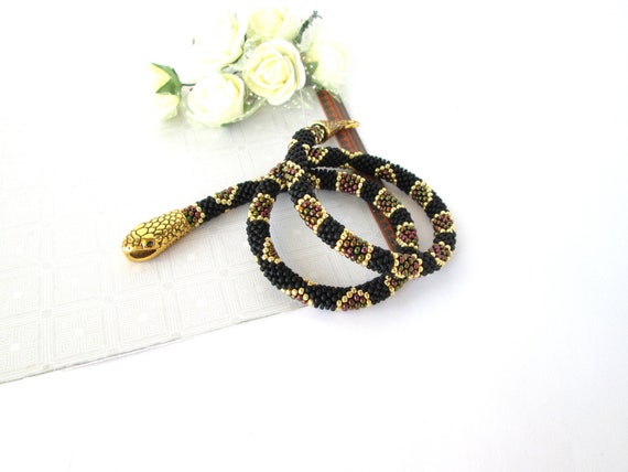 Snake bracelet necklace Ouroboros Witch Jewelry Snakeskin | Etsy