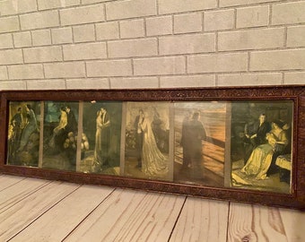 Antique Alfred James Dewey Reinthal & Newman Pubs NY Framed Postcard Set of 6