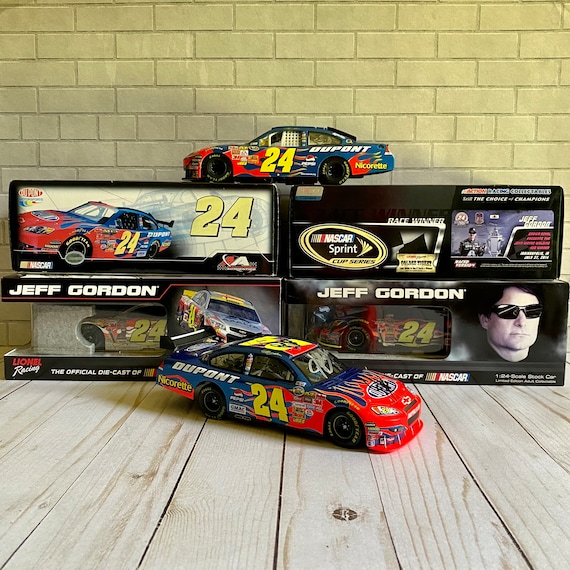 Jeff Gordon Autographed Collectible Model Cars Set of 5 - Etsy