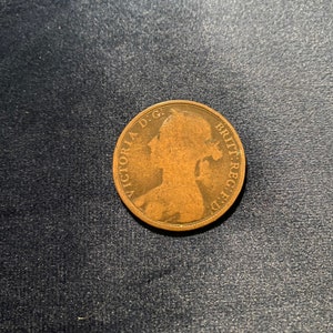 1891 UK Victoria D G One Penny Circulated