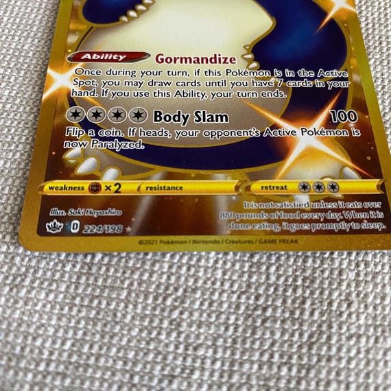 golden snorlax pokemon card Pokemon Card Snorlax (Holographic) main image 0