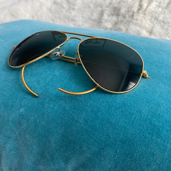 Vintage B&L Ray Ban Wrap Cable Temple Aviator Sunglasses - Etsy display picture 1