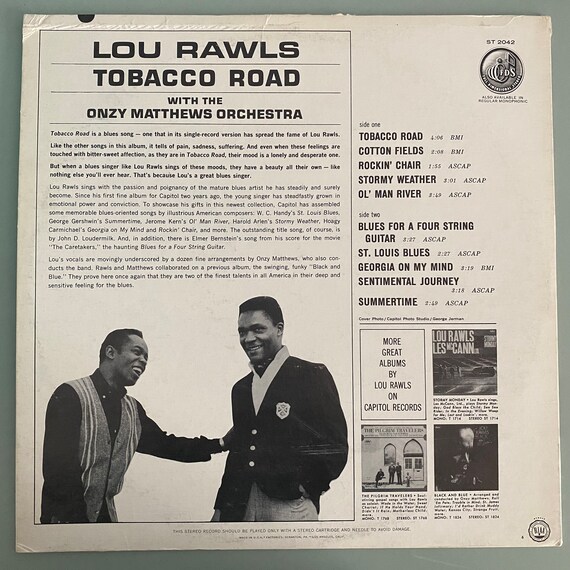 lou rawls tobacco road lyrics Vintage Lou Rawls Tobacco Road 1964 Vinyl Record Album LP