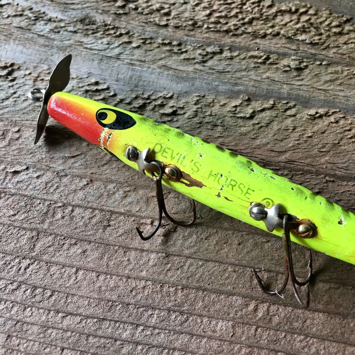 Vintage Smithwick Devils Horse Wood Topwater Fishing Lure 4 Etsy