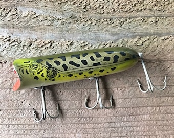 Esca Da Pesca Vintage Smithwick Devils Horse Serie 200 In Legno - Topwater Originale - Foto 2