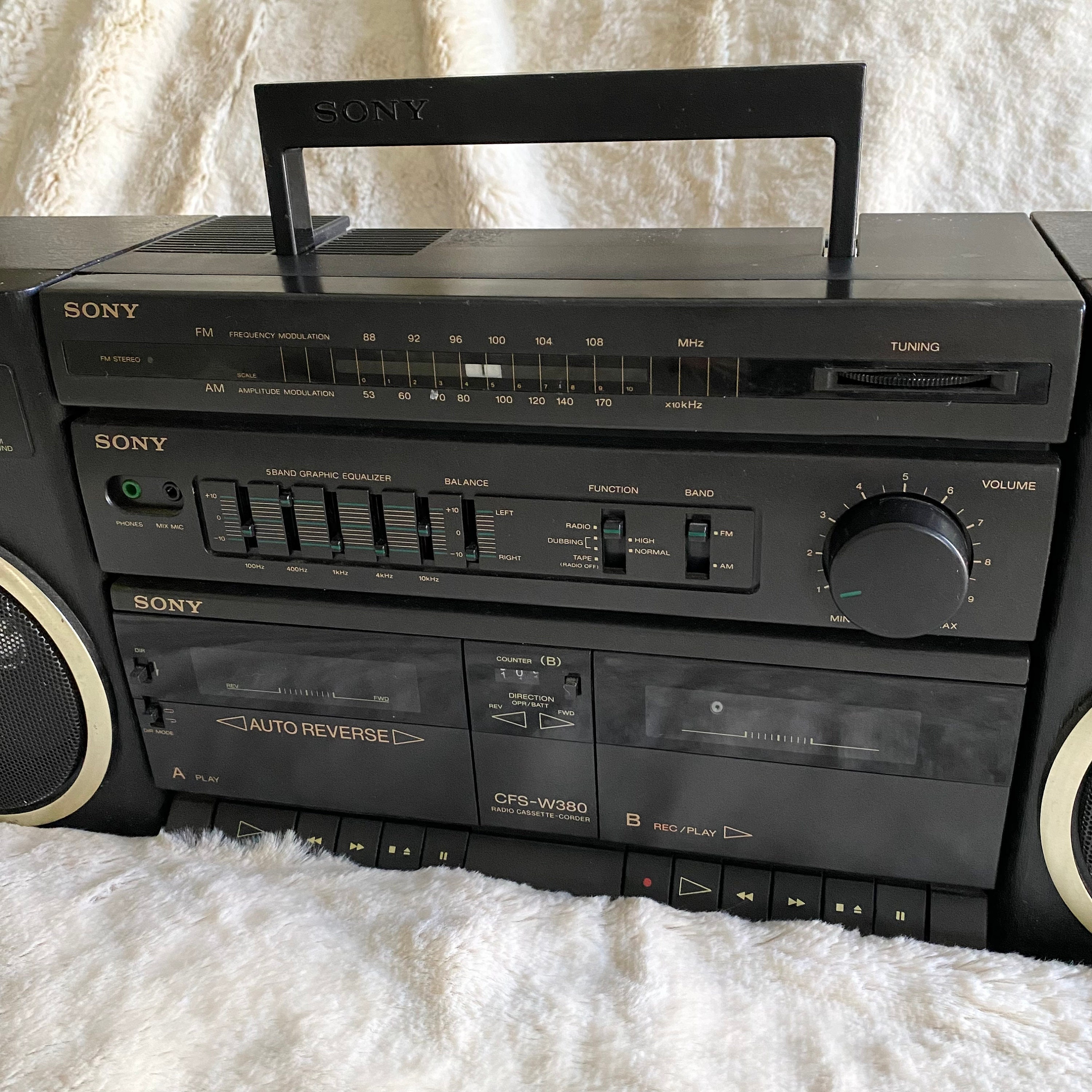 Vintage 1991 Sony CFS-W380 Boombox Radio - Etsy