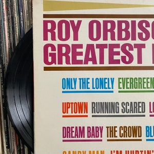 Vintage Roy Orbison Greatest Hits 1963 Vinyl Record Album LP
