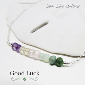 Good Luck Crystal Necklace- Good Fortune Charm- Wealth Amulet- Abundance Crystals- Prosperity Jewelry- Love Crystals- Healing Stone Jewelry