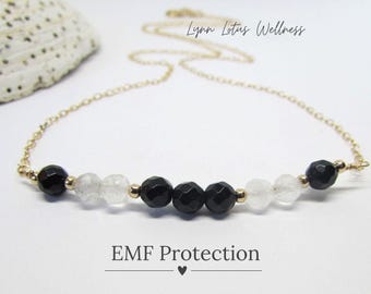 Black Tourmaline Necklace for Protection- Empath Protector Stones- Negative Energy Removal- Protection from Evil