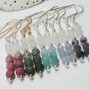 Custom Healing Crystal Earrings- Dainty Gemstone & Quartz Beaded Earrings- Natural Stone Jewelry for Women