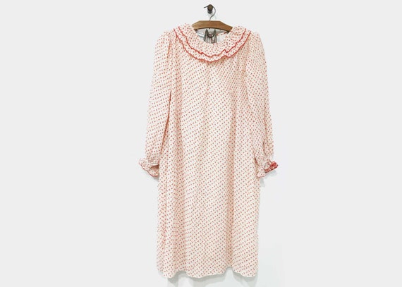 Vintage Poirette Baby Doll Dress with Ruffle Colla