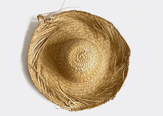 Straw Frayed Dome Sun Hat - image 3