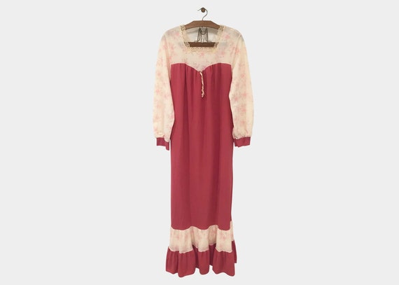 1970s Pink Night Maxi Gown