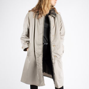 1980s Vintage Faux Fur Lined Trenchcoat - Made in Germany