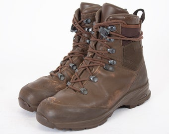 Brązowe skórzane buty wojskowe: Haix Army Hiking Combat Boots EU41 US8