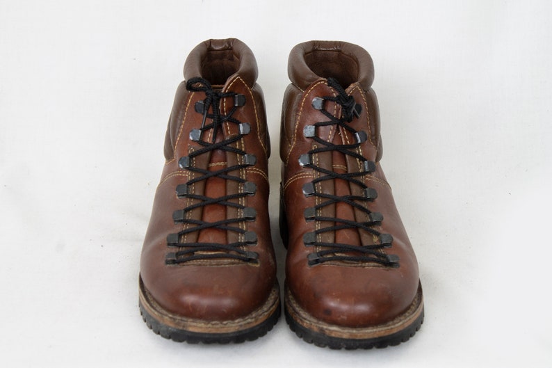 US6.5 Vintage Stadler Rugged Leather Brown Wild Life Hiking Boots Trail Boots Womens size EU37 US6.5 UK4.5