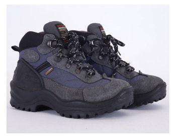 Vintage 80s Vasque Hiking Boots: Teal Suede Gorpcore Trail  display picture 1