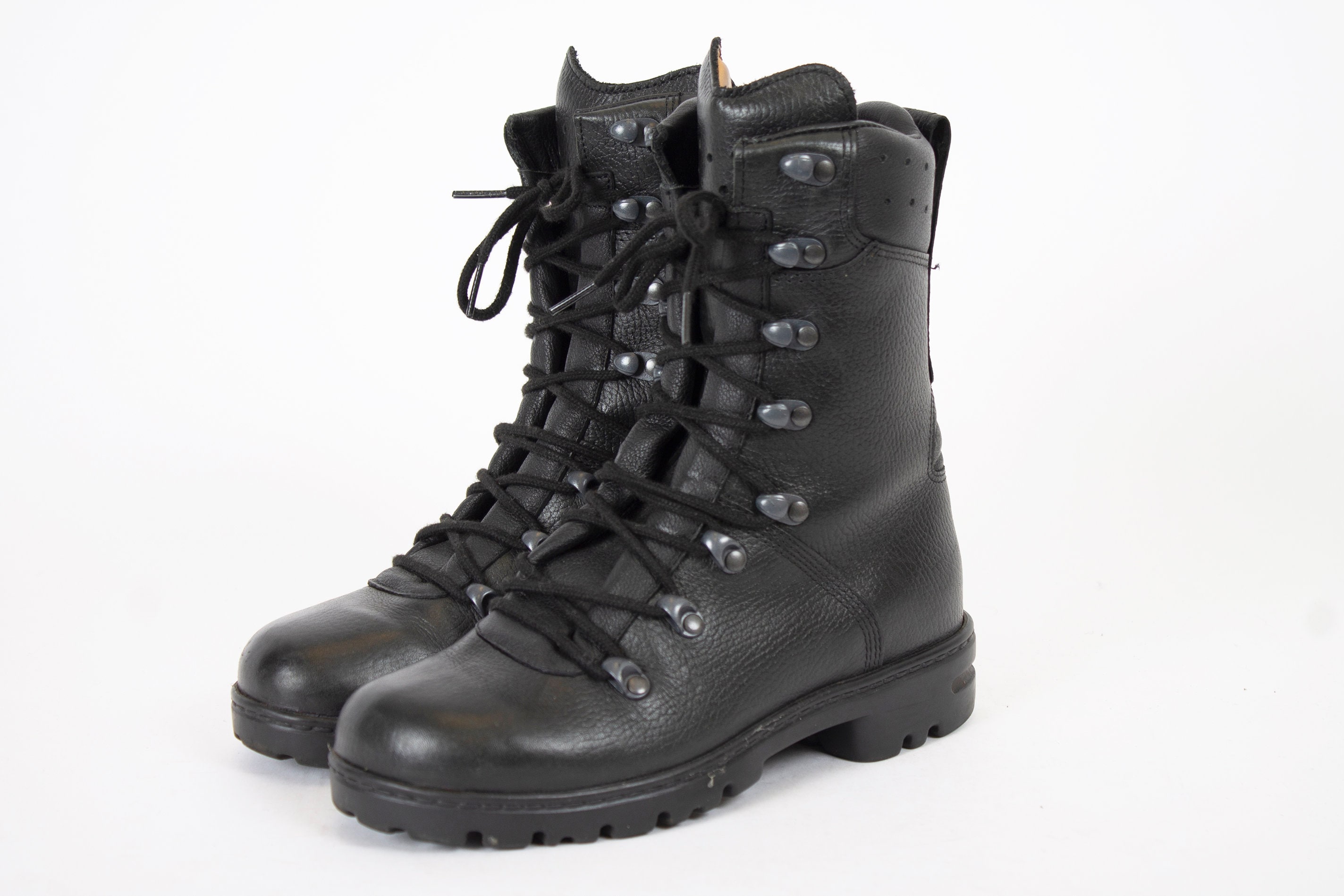 US7 Black Leather MilitaryGrade Army Issued Boots Infantry / Etsy