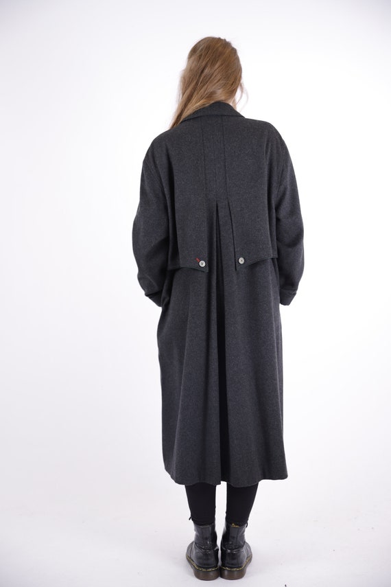 1970s Vintage Grey Wool Loden Greatcoat Overcoat … - image 9