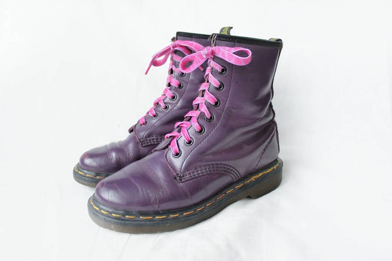 shiny purple doc martens