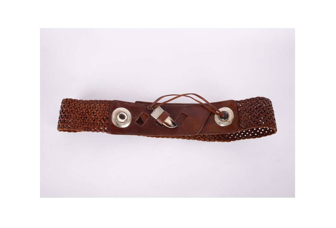 Vintage Leather Unique Statement Waist Belt Boho Western LEACOOLKEY Women main image 4