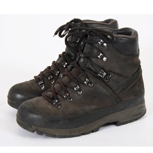 Meindl Military Grade Leather Hiking Boots - Black Army Combat Boots US8 EU38.5