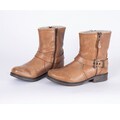 Vintage Brown Leather Buckle Booties - Women's US10.5 / EU41 product logo