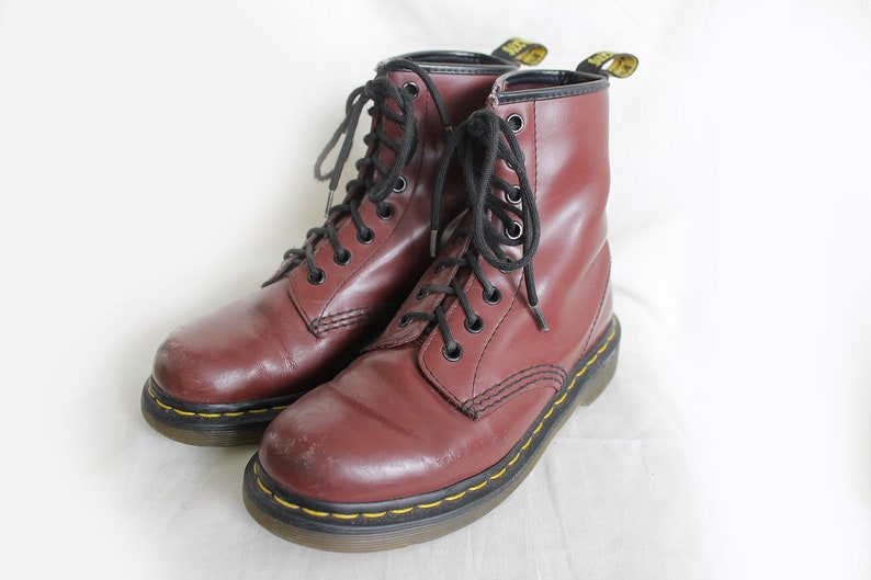 burgundy doc martens