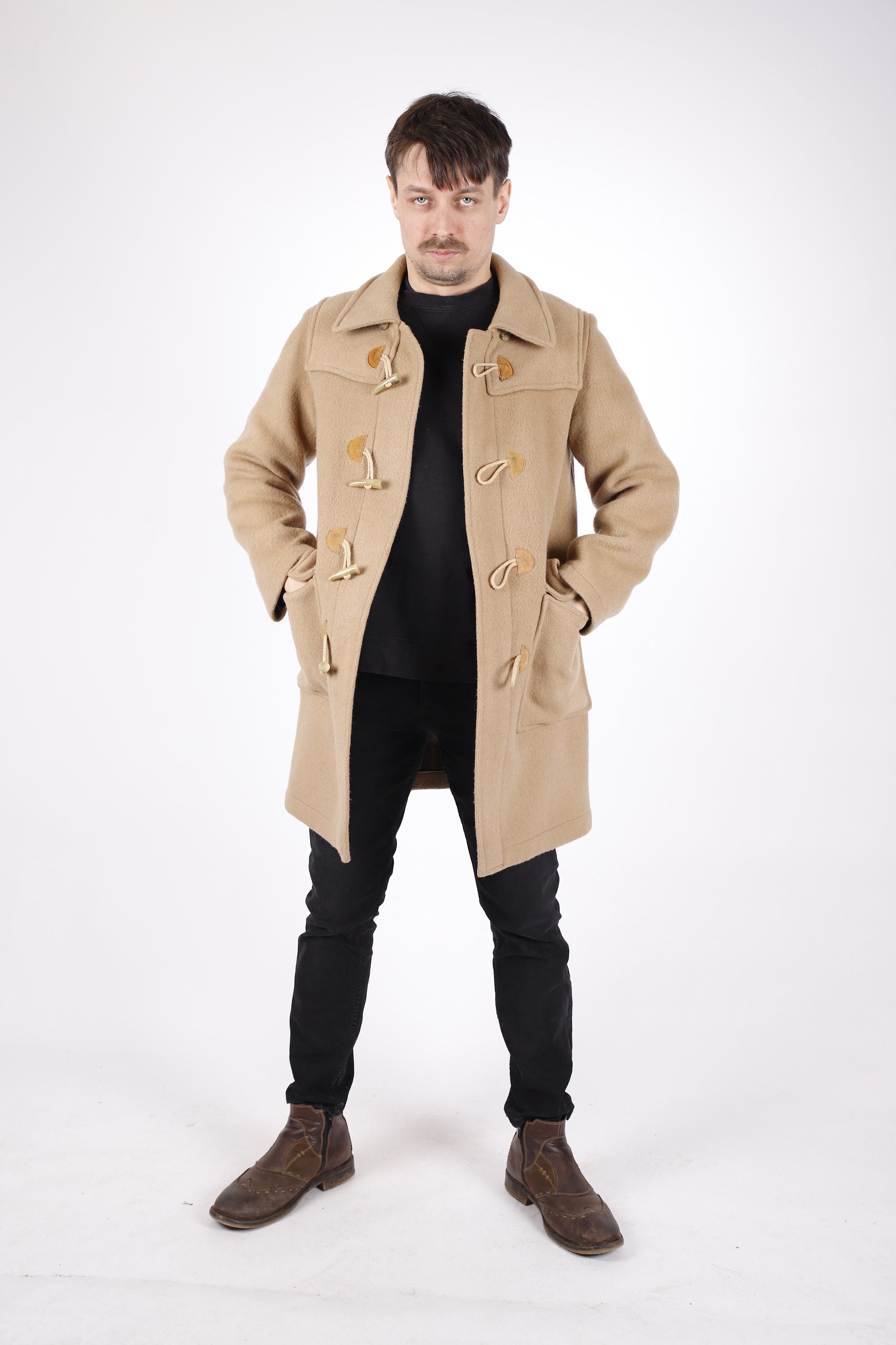 ジャケット・アウター 1950's Vintage  Navy Duffle Coat 1950s Lodenfrey Navy Blue Duffle Coat With Wooden Toggle