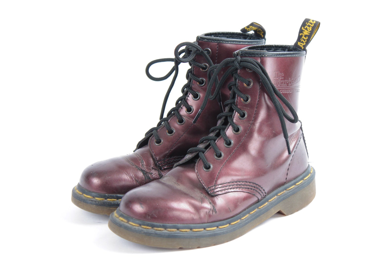 glossy doc martens