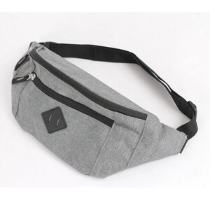 Urban Fanny Grey Pack Belt Crossbody Bag Hip Bag Polyester Pouch Bag Hip Bag Waist Bag Fanny Packs