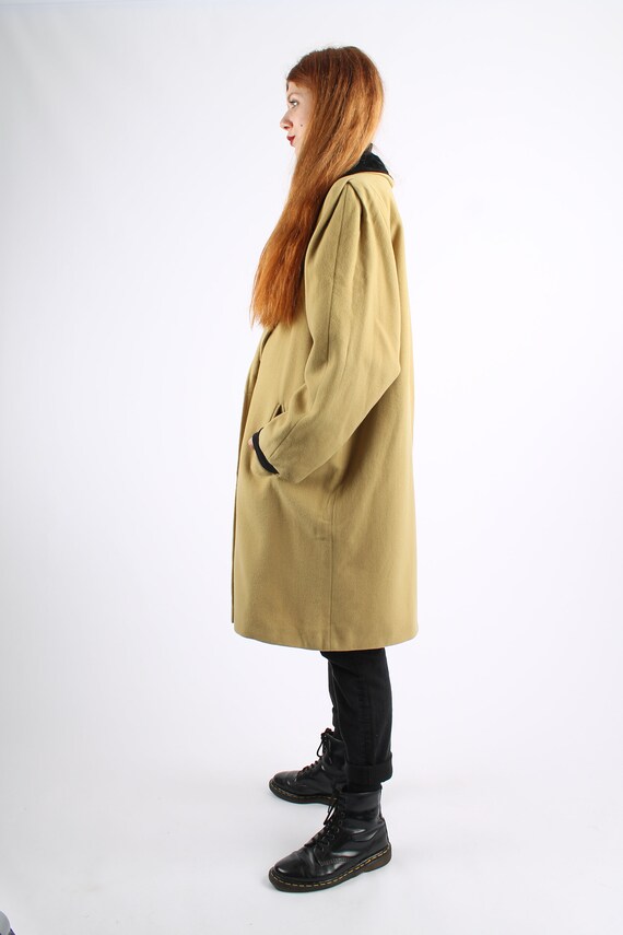 1970s Vintage Citrine Wool Yellow Winter Coat Gre… - image 8