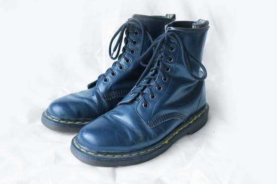 navy dr martens boots