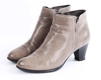 Vintage 90er Jahre braune Leder Stiefeletten - EU 37