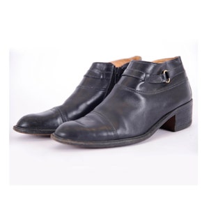 US9 Vintage Booties Black Leather Boots for Women size EU40 UK6.5 US9